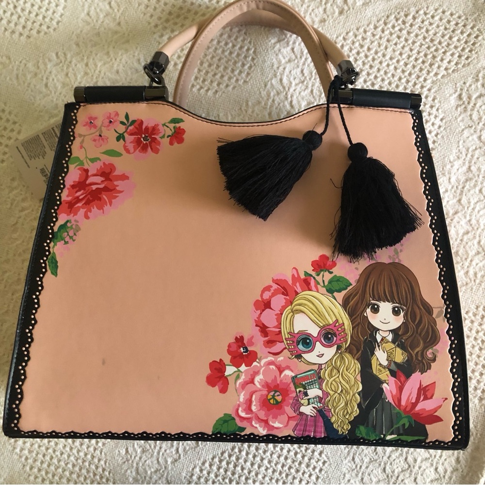 🌸Loungefly Floral Hermione and Luna large bag - Pink